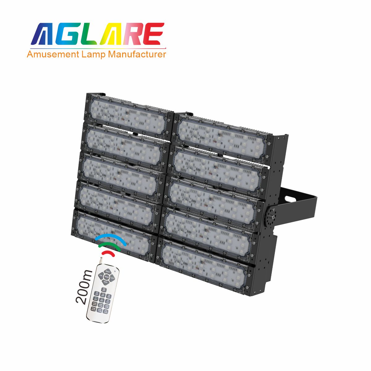 500WLED彩色投光灯防水泛光灯RGB景观灯户外射灯