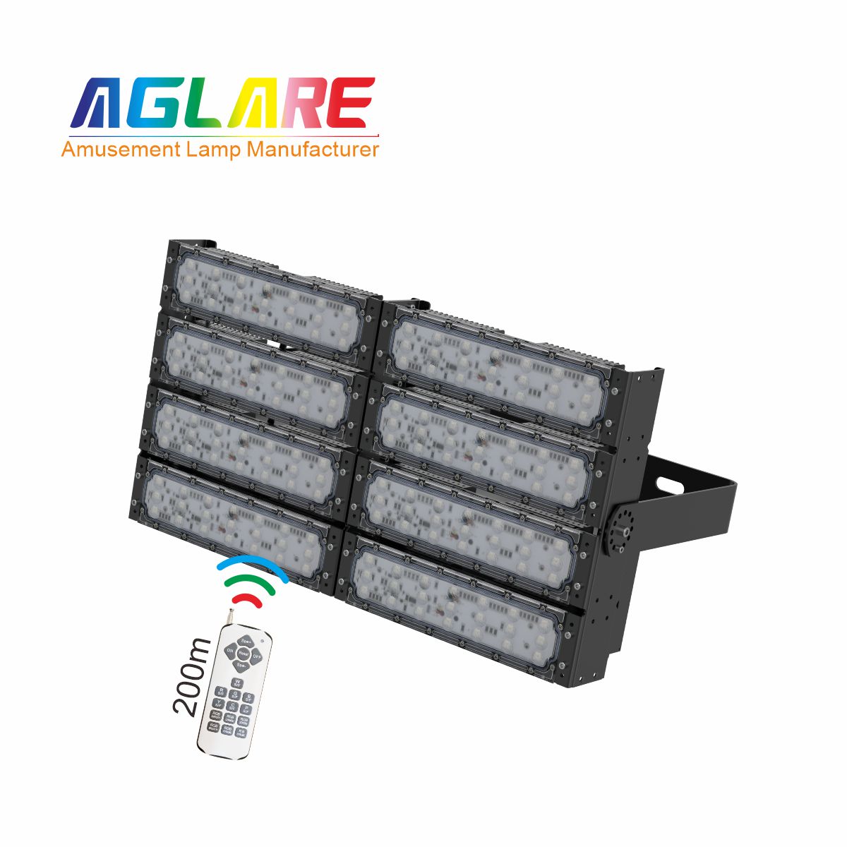 400WLED彩色投光灯泛光灯,变色户外射灯带？？仄