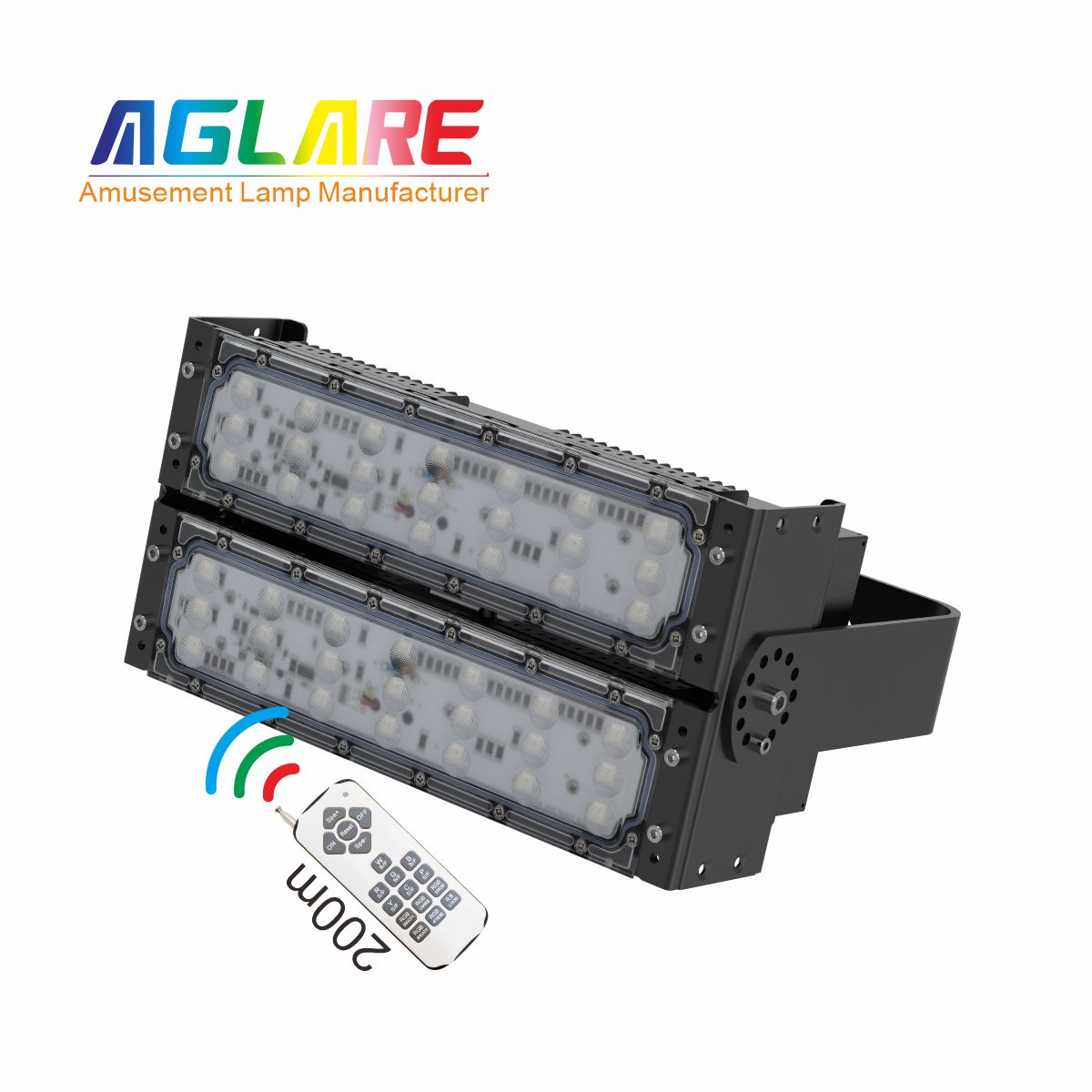 100W LED彩色泛光灯 RGB投光灯带？？仄